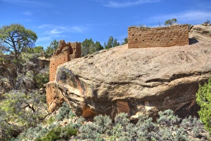 10th Century Prints: Ruins of Ancestral Puebloans, dating from between 900 AD and 1200 AD, Holly Group