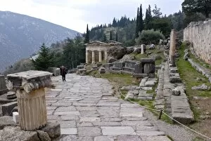 Images Dated 31st October 2007: The ruins of ancient Delphi, UNESCO World Heritage Site, Greece, Europe