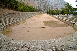 Images Dated 31st October 2007: The ruins of ancient Delphi, UNESCO World Heritage Site, Greece, Europe