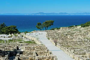 Remains Prints: Ruins of ancient Kameiros, Kalavarda, Rhodes, Dodecanese Islands, Greek Islands, Greece