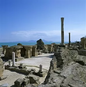 Images Dated 7th December 2011: Ruins of ancient Roman baths, Antonine Baths, Carthage, UNESCO World Heritage Site