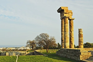 Rhodes City Prints: Ruins of Apollo Temple at the Acropolis of Rhodes
