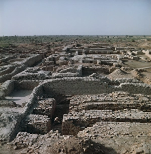 The ruins at the archaeological site of Mohenjodaro