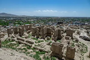 Restoration Prints: Ruins of Citadel of Ghazni with city landscape in background