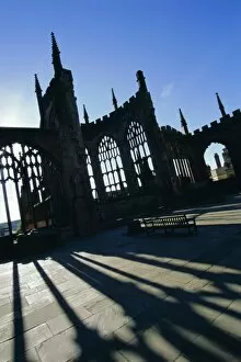 Bench Collection: Ruins of Coventry Cathedral, Coventry, Warwickshire, England, UK, Europe