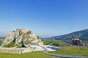 Slovakia Prints: Ruins of Devin Castle, Danube River, Bratislava, Slovakia, Europe