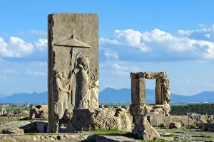 Stone Wall Prints: Ruins of the Hadish Palace, Persepolis, UNESCO World Heritage Site, Fars Province