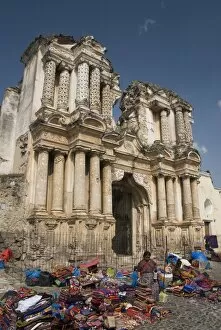 Images Dated 27th February 2010: The ruins of the Hermitage of El Carmen and local market in foreground
