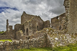 Moody Sky Prints: The ruins of Hore Abbey, near the ruins of the Rock of Cashel, Cashel, County Tipperary