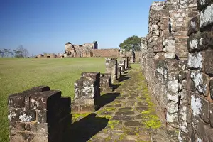 Ruins of Jesuit mission at Trinidad (La Santisima Trinidad de Parana), UNESCO World Heritage Site, Parana Plateau, Paraguay, South America