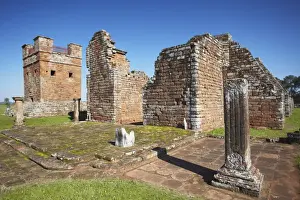 Ruins of Jesuit mission at Trinidad (La Santisima Trinidad de Parana), UNESCO World Heritage Site, Parana Plateau, Paraguay, South America