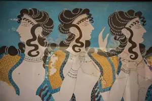 Colourful Prints: The ruins of Knossos, the largest Bronze Age archaeological site, Minoan civilization