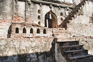 Lop Buri Prints: Ruins of old steps at King Narais Palace, Lopburi, Thailand, Southeast Asia, Asia