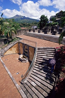 Martinique Prints: Ruins of the old theatre at Saint Pierre