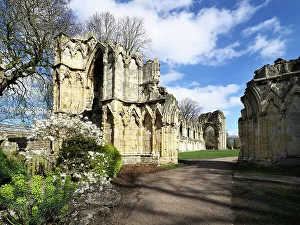 York Prints: Ruins of St. Marys Abbey in Museum Gardens