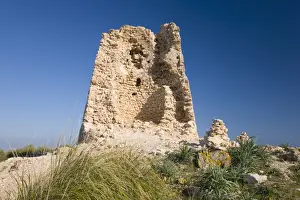 Watch Tower Prints: Ruins of the Talaia de Son Jaumell, an ancient watchtower above Cala Agulla