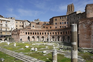 2nd Century Prints: Ruins of Trajans market, Trajan Forum (Foro Traiano), UNESCO World Heritage Site