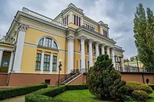 Columns Prints: Rumyantsev-Paskevich Residence with bright colors and architectural details in Gomel