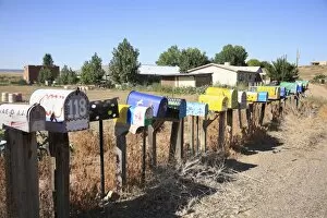 Images Dated 11th August 2009: Rural Mailboxes, Galisteo, New Mexico, United States of America, North America