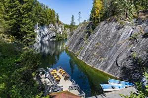 Ruskeala, marble canyon, Karelia, Russia, Europe