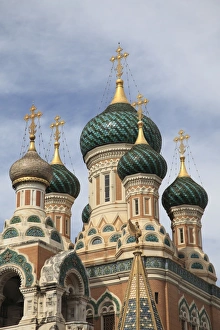 Alpes Maritimes Prints: Russian Orthodox Cathedral of Saint Nicolas, Nice, Cote d Azur, Alpes Maritimes, Provence