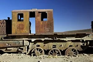 Images Dated 5th November 2010: Rusting old steam locomotives at the Train cemetery (train graveyard), Uyuni, Southwest, Bolivia