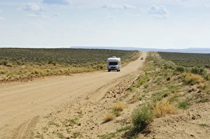RV in Chaco Culture National Historical Park scenery, New Mexico, United States of America RV in Chaco Culture National Historical Park scenery, New Mexico, United States of America