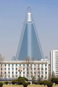 Tall Prints: Ryugyong Hotel, Pyongyang, Democratic Peoples Republic of Korea (DPRK), North Korea, Asia