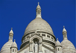 Montmartre Prints: Sacre Coeur Basilica, High Section, Montmartre, Paris, France