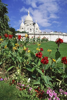 Pari Prints: Sacre Coeur Cathedral, Paris, France, Europe