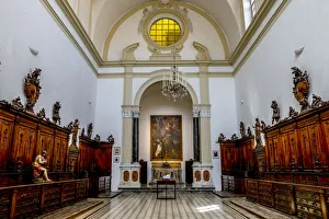 Chandelier Prints: Sacristy built in 1720 by Dominican architect G. B. Ondars, San Domenico Church Sacristy