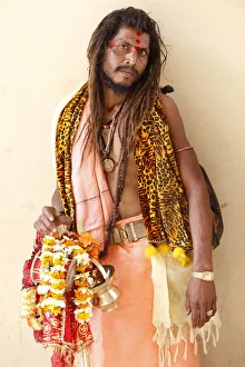 Uttarakhand Prints: Sadhu at Haridwar Kumbh Mela, Haridwar, Uttarakhand, India, Asia
