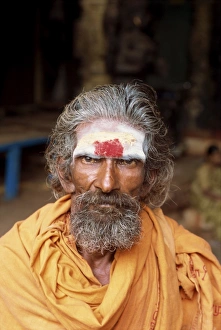 Facial Decoration Prints: Sadhu at the Meenakshi Temple