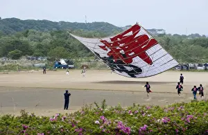 Kite Prints: Sagami Kite Festival which boasts the largest kite in Japan at over 14 meters square