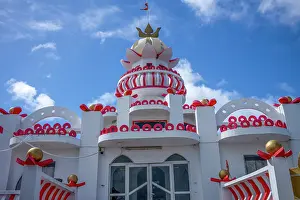 Ceremony Prints: Sagar Shiv Mandir Hindu Temple on the coast near Poste de Facq on the exotic island of Mauritius in the Indian Ocean
