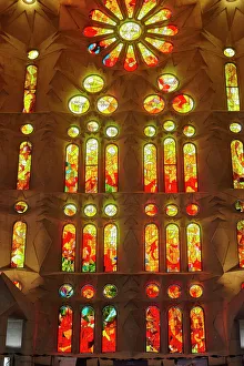 Basilica Prints: Sagrada Familia, UNESCO World Heritage Site, Barcelona, Catalonia, Spain, Europe