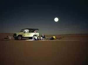 Images Dated 28th November 2007: Sahara Desert at night, Algeria, North Africa, Africa