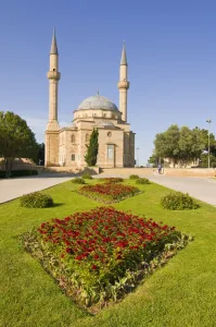 Landscaped Prints: Saidlar Xiyabani, a little Turkish style mosque overlooking Baku, Azerbaijan