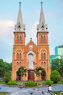 19th Century Gallery: Saigon Notre-Dame Basilica cathedral, Ho Chi Minh City (Saigon), Vietnam, Indochina