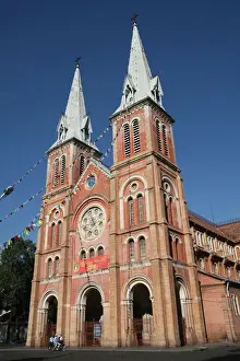 Ho Chi Minh City Prints: The Saigon Notre-Dame Basilica, a neo-Romanesque Catholic church built by the French in