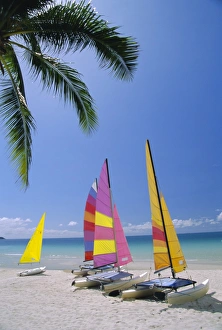 Koh Samui Prints: Sail boats on Chaweng Beach