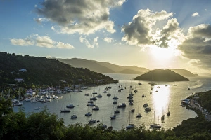 Sailing Boat Prints: Sailing boat harbour on the West End of Tortola, British Virgin Islands, West Indies