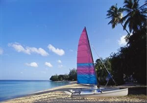 Images Dated 7th December 2006: Sailing Boat on Paynes Bay, Barbados, Caribbean