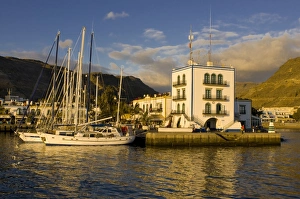 Sailing boats at the habour of Puerto de Mogan, Gran Canaria, Canary Islands