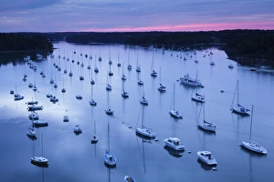Sailing boats on the River Odet, Benodet, Finistere, Brittany, France, Europe