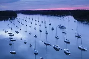 Images Dated 30th August 2011: Sailing boats on the River Odet, Benodet, Finistere, Brittany, France, Europe