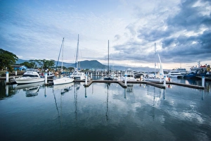 Apia Prints: Sailing harbour of Apia at sunset, Upolu, Samoa, South Pacific, Pacific