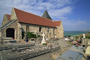 Grave Yard Prints: Sailors cemetery and 11th century church, Varengeville sur Mer, Haute Normandie