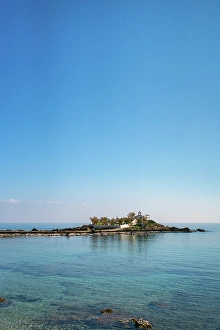 Isolated Prints: Saint Fokas Orthodox chapel on the coast of Greece, Peloponnese, Greece