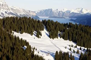 Saint Gervais ski slopes, Saint Gervais, Haute Savoie, French Alps, France, Europe